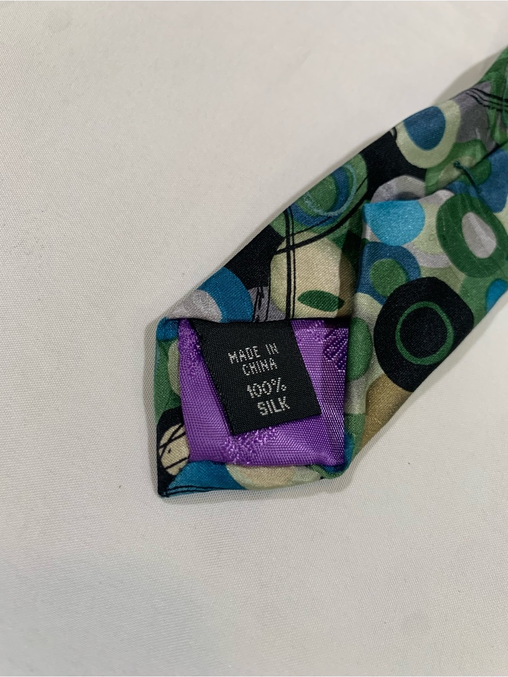 J. Garcia Tie Birdland Collection 61 Mens 100% Silk Abstract Art Necktie - Picture 7 of 7